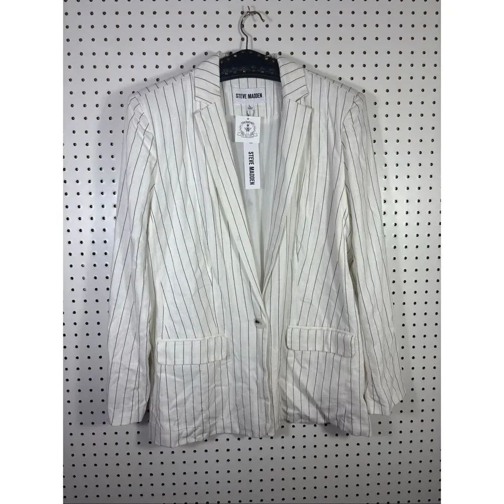 Steve Madden pin stripe blazer jacket size L